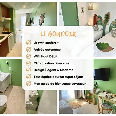 Boudoir - Clim-Wifi-Twin-Gare Appartement Lourdes Buitenkant foto